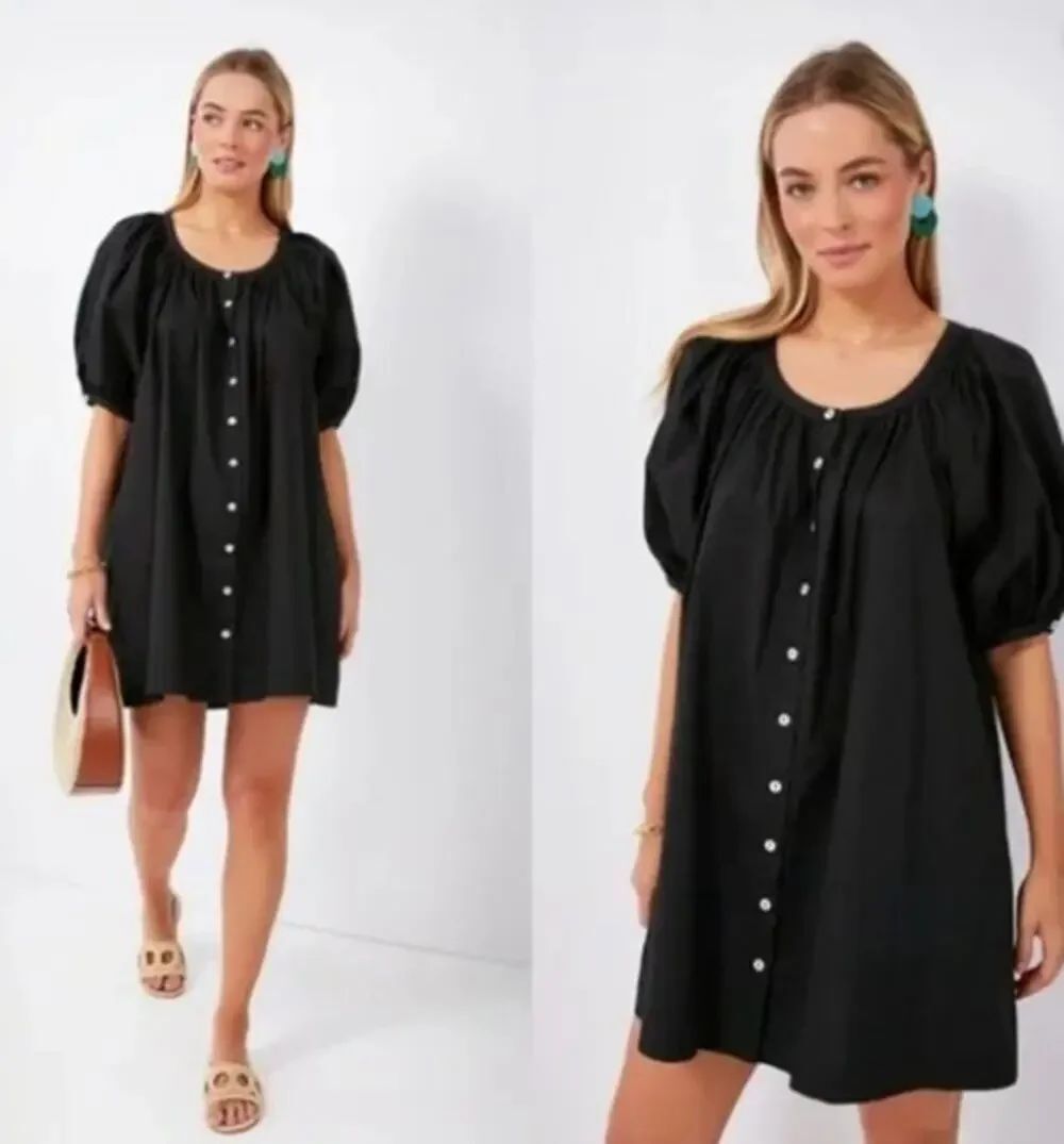 Tuckernuck Pomander Place Cassia Oversized Puff Sleeve Mini Dress Sz. S